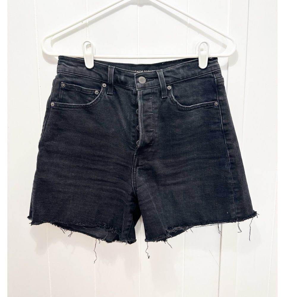 Denim forum the arlo 50s high rise mid thigh short black